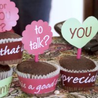 Relationship Cupcake Wrappers + Toppers